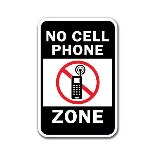 Signmission Safety Sign, 12 in Height, Aluminum, 18 in Length, No Cell Phone - No Cell A-1218 No Cell Phone - No Cell - main